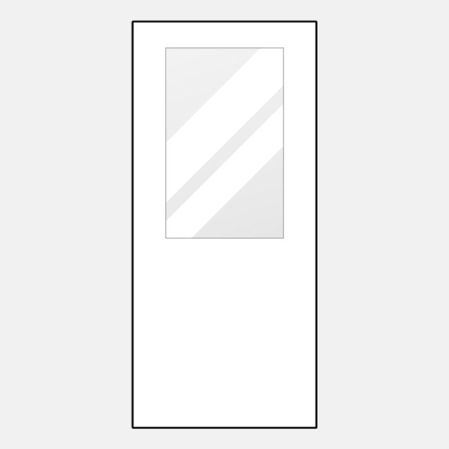 {Line drawing of a ProVia 430DC-F entry door style}