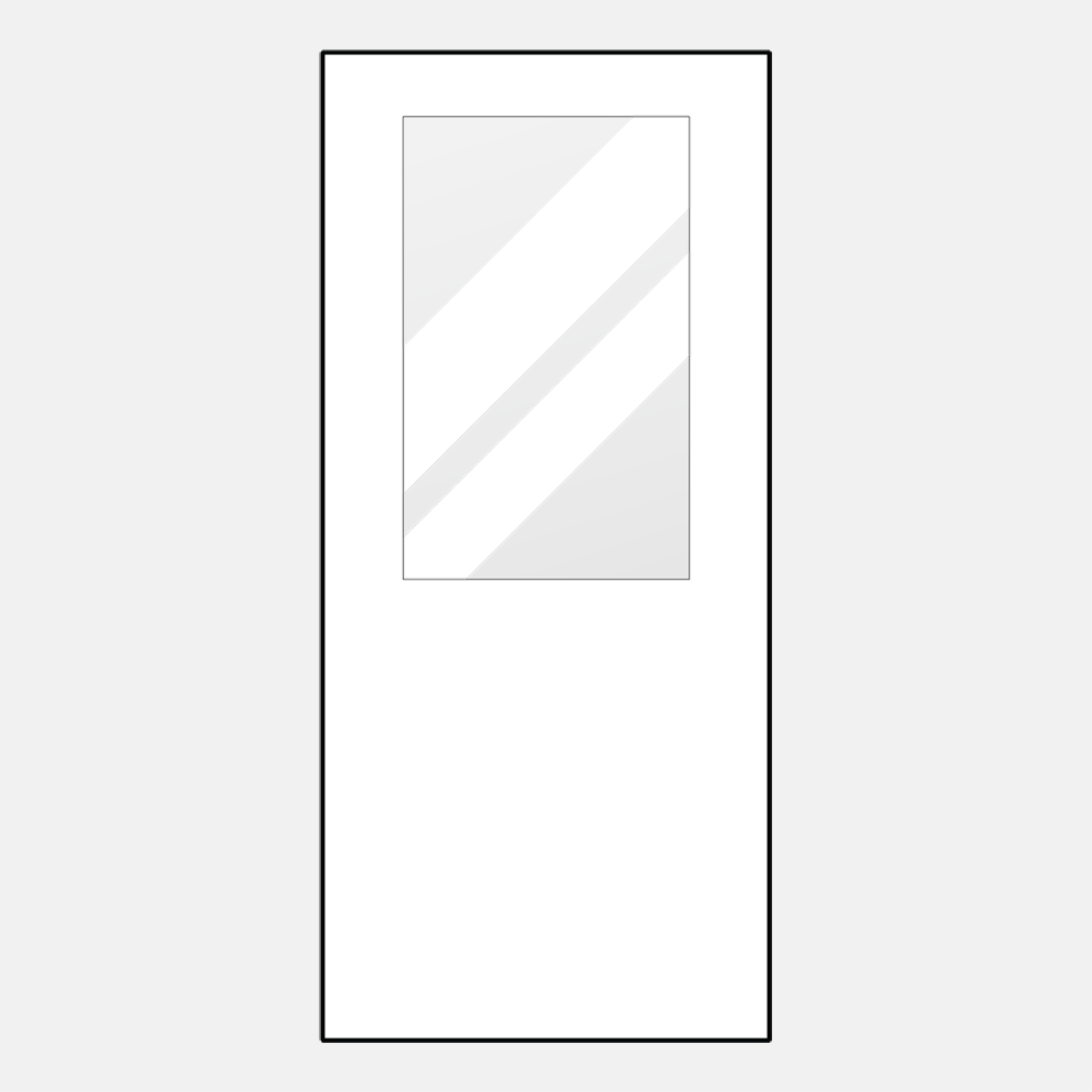 Line drawing of a ProVia 430DC-F entry door style