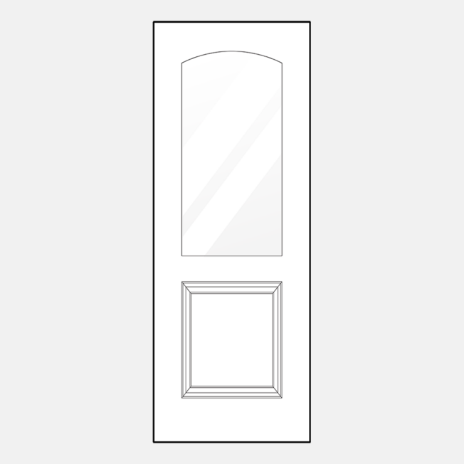 {Line art of ProVia 8-foot entry door style 437-1P}