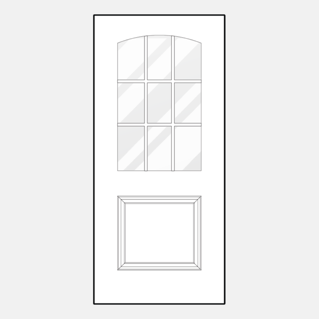 {ProVia entry door style437DC-IGT with internal grids}