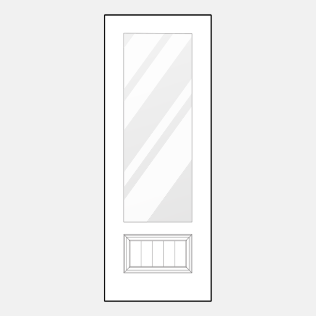 {ProVia 8-foot entry door style 440-1PP, example of craftsman style front doors}