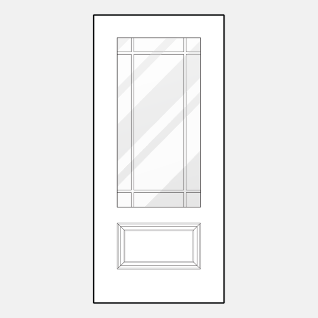 {ProVia entry door style 440DC-IGT with internal grids}