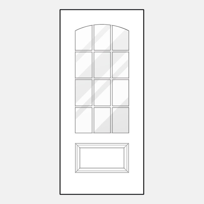 {ProVia entry door style 449DC-IGT with internal grids}