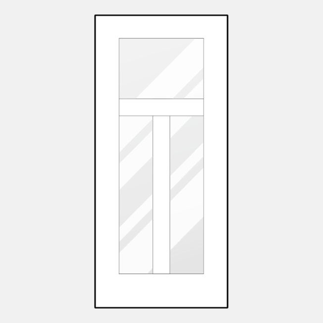 {Illustration of ProVia front door with simulated divided lites; style 460-C5 front door with glass}