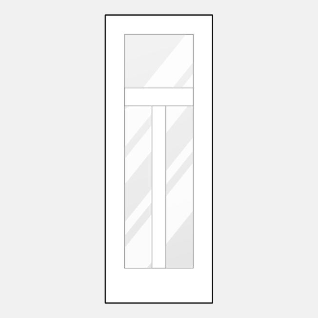 {Illustration of ProVia 8-foot front door with simulated divided lites; style 460-C5 8-foot front door with glass}