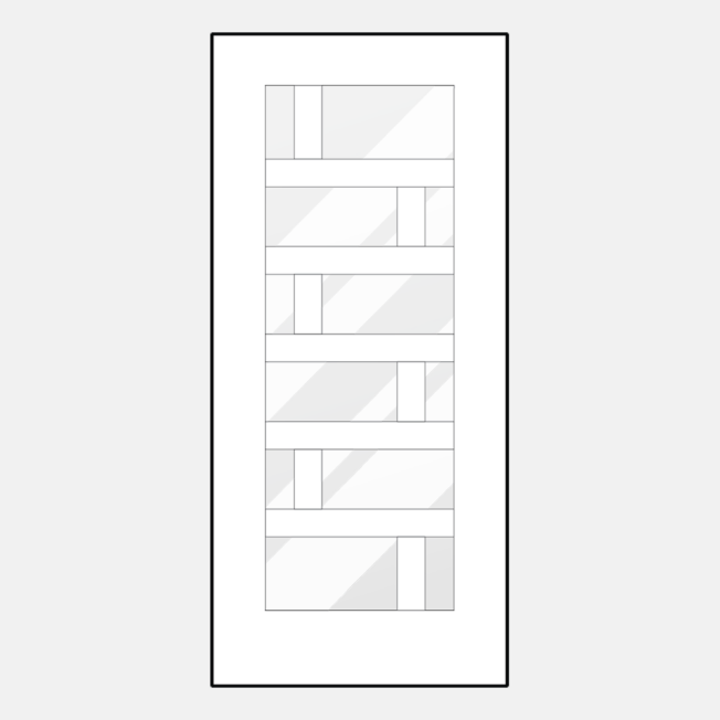 Illustration of ProVia front door with simulated divided lites; style 460-M3