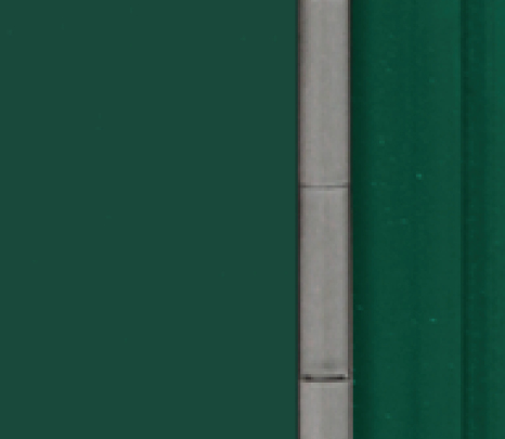 Closeup view of an  Anodized Satin Nickel Storm Door Piano Hinge