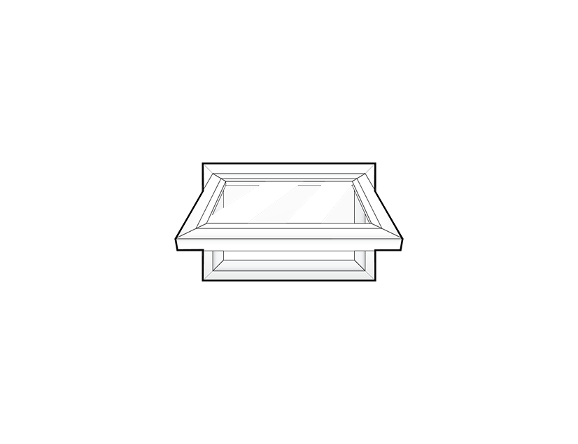 Line art example of ProVia's awning windows