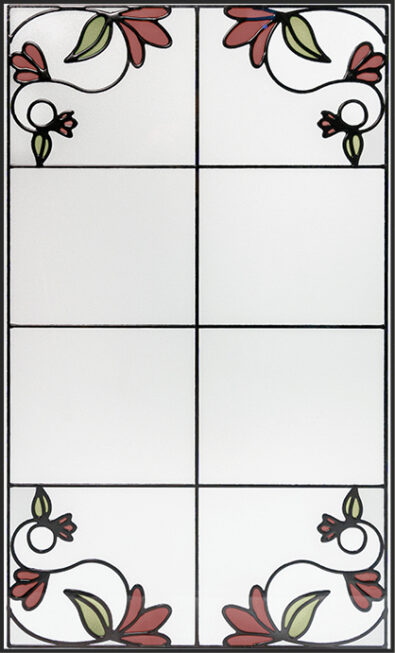 {Isolated view of ProVia Blossoms Art Glass doors option}