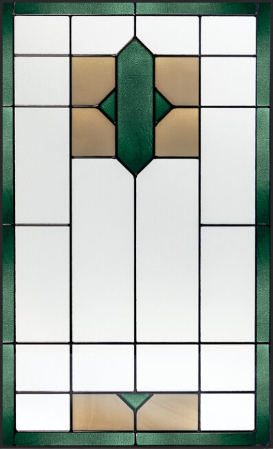 Isolated view of ProVia Brookhaven Art Glass doors option