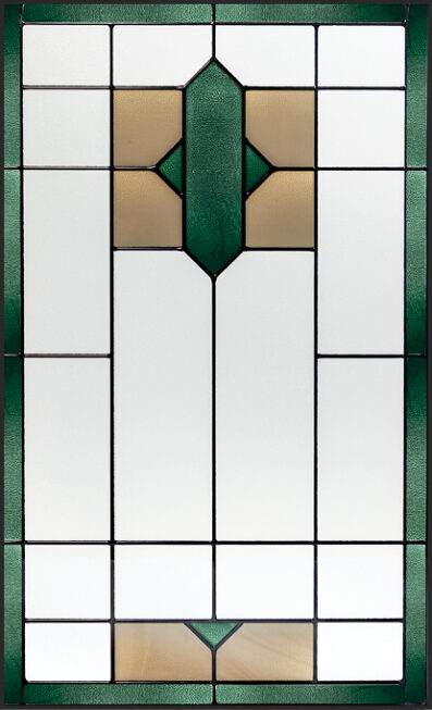 {Isolated view of ProVia Brookhaven Art Glass doors option}