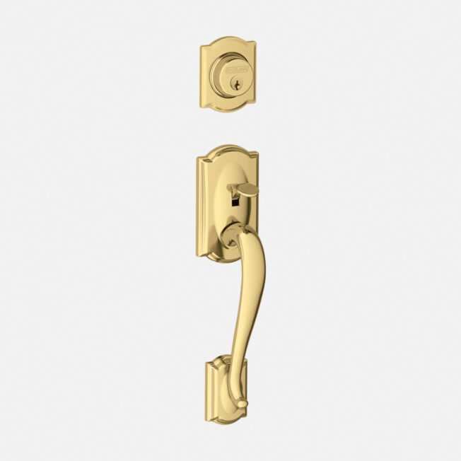 Schlage® Camelot in Bright Brass