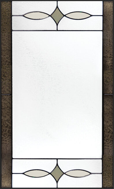 Isolated view of ProVia Carlisle Art Glass doors option
