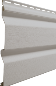 {Isolated image of ProVia Cedar Peaks® D4.5-DL Vinyl Siding profile in Gray}