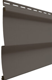 {Isolated image of ProVia Cedar Peaks® D4.5 Vinyl Siding profile in Timberline}
