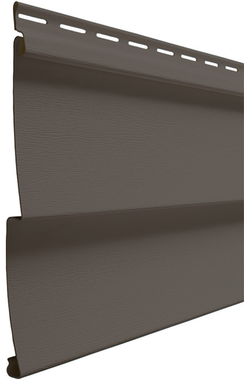 Isolated image of ProVia Cedar Peaks® D4.5 Vinyl Siding profile in Timberline