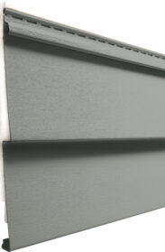{CedarMAX insulated vinyl clapboard siding in the color Granite}