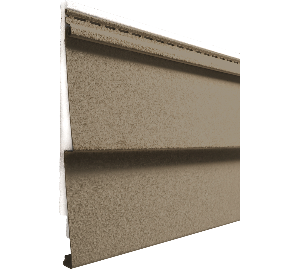Isolated image of a piece of ProVia® CedarMAX® Double 6-Inch Insulated Vinyl Siding in Pueblo