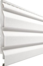 {Isolated image of CedarMAX® Triple 4-Inch Insulated Vinyl Siding in White}
