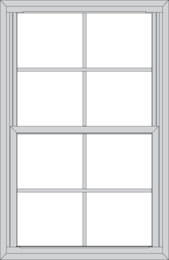 Isolated image of a ProVia double hung window with cottage grids