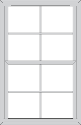 {Isolated image of a ProVia double hung window with cottage grids}