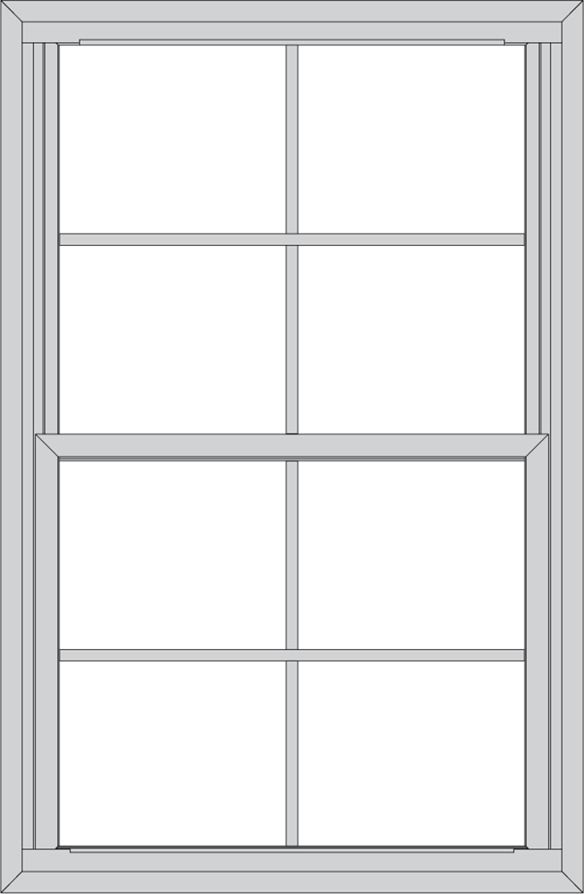 Isolated image of a ProVia double hung window with cottage grids