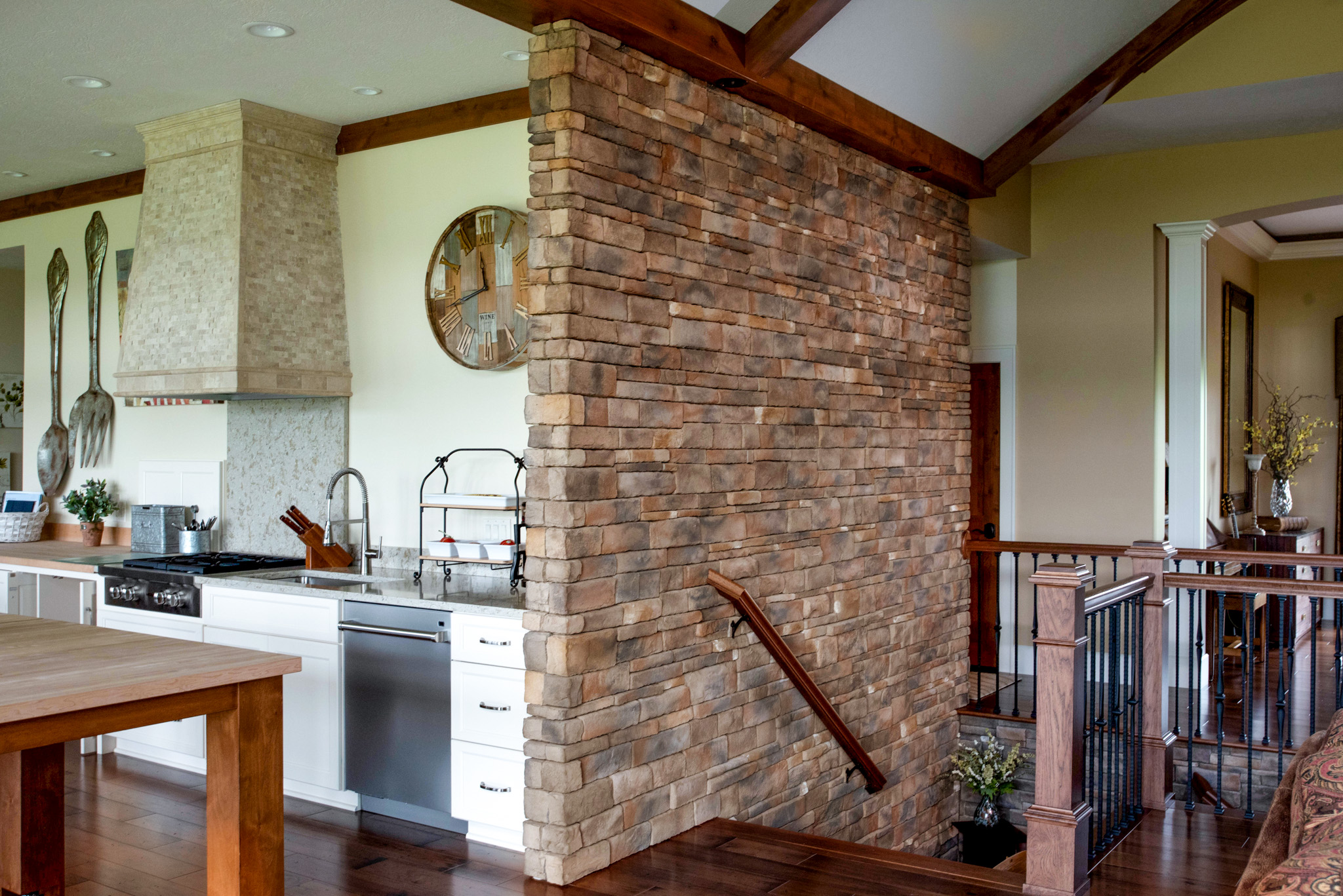 Dry Stack Colorado Manufactured Stone Interior Wall