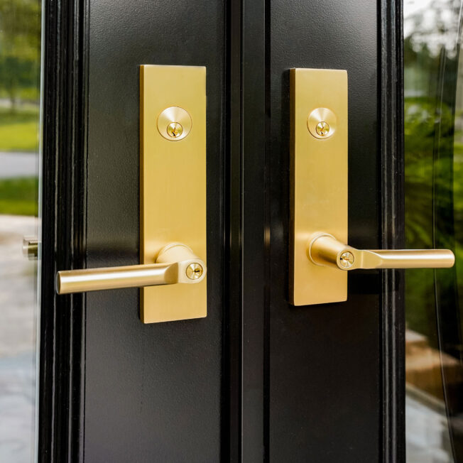 Emtek® Hanover Levers in Satin Brass