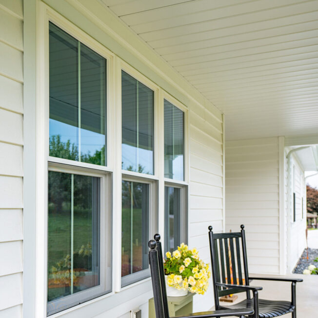 {Endure double hung windows in white have low window maintenance features}