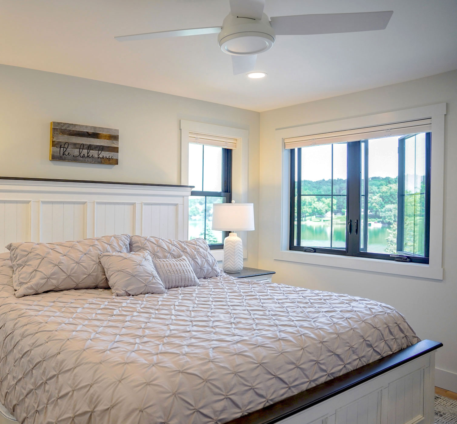 Endure™ Double Hung and Casement windows in Textured Matte Coal Black with Internal Grids