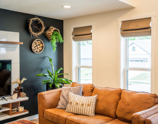 {Endure double hung windows in white in a living room}