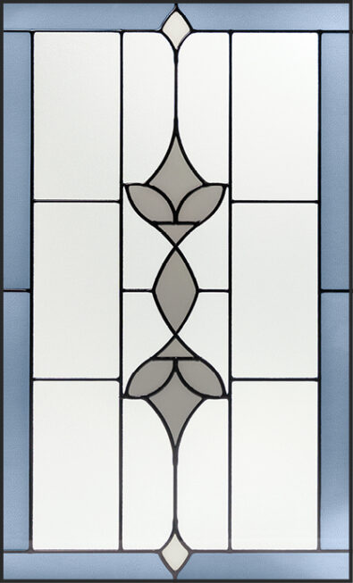 {Isolated view of ProVia Esmond Art Glass doors option}