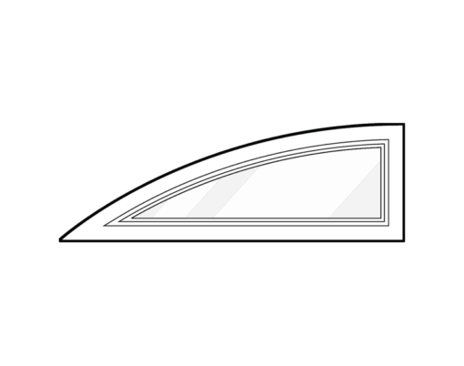 Line art of an eyebrow shaped window