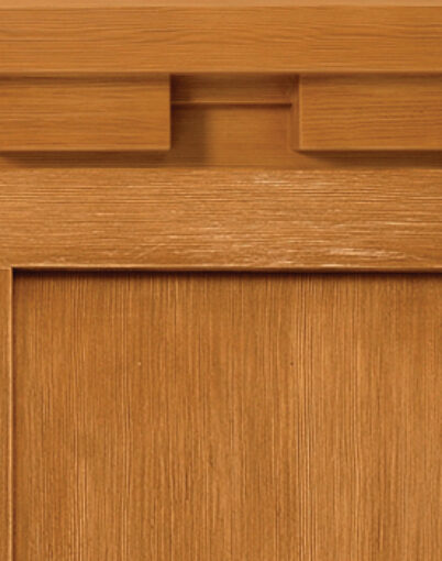 Closeup example of a Fir skin swatch for a Signet fiberglass woodgrain textured door