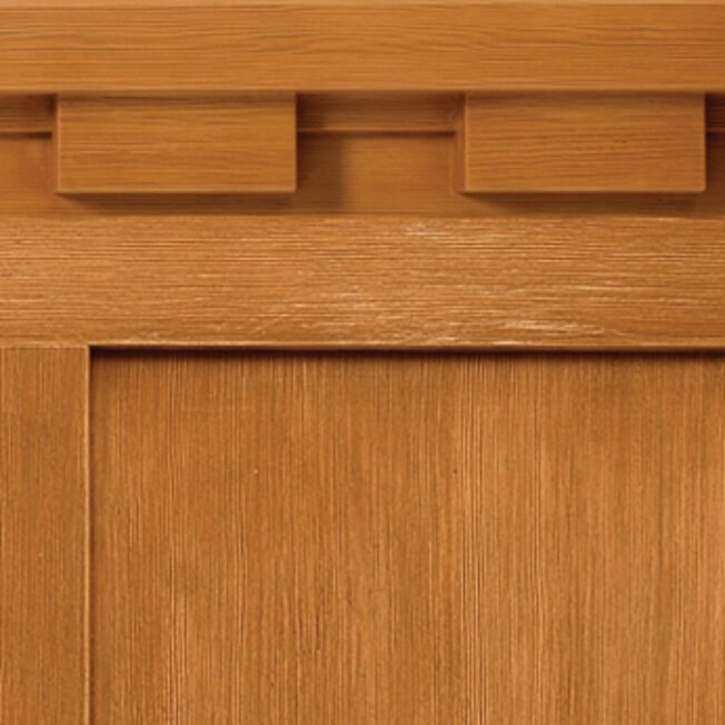 Closeup example of a Fir skin swatch for a Signet fiberglass woodgrain textured door