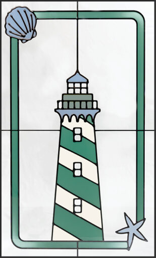 {Isolated view of ProVia Harbor Art Glass doors option}