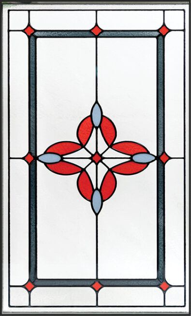 {Isolated view of ProVia Haven Art Glass doors option}