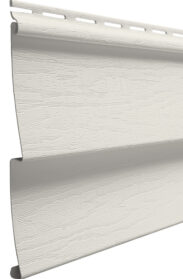 {Isolated closeup image of HeartTech house siding in the color Linen}