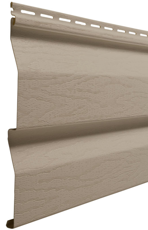 HeartTech house siding in the color Prairie, example of Dutch lap siding