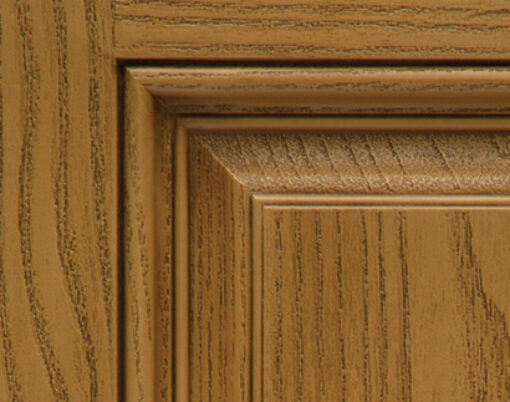 {Heritage™ fiberglass entry door Oak skin}