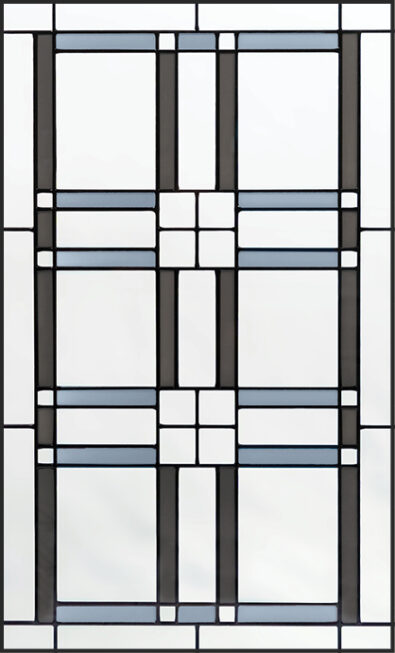 {Isolated view of ProVia Laurence Art Glass doors option}