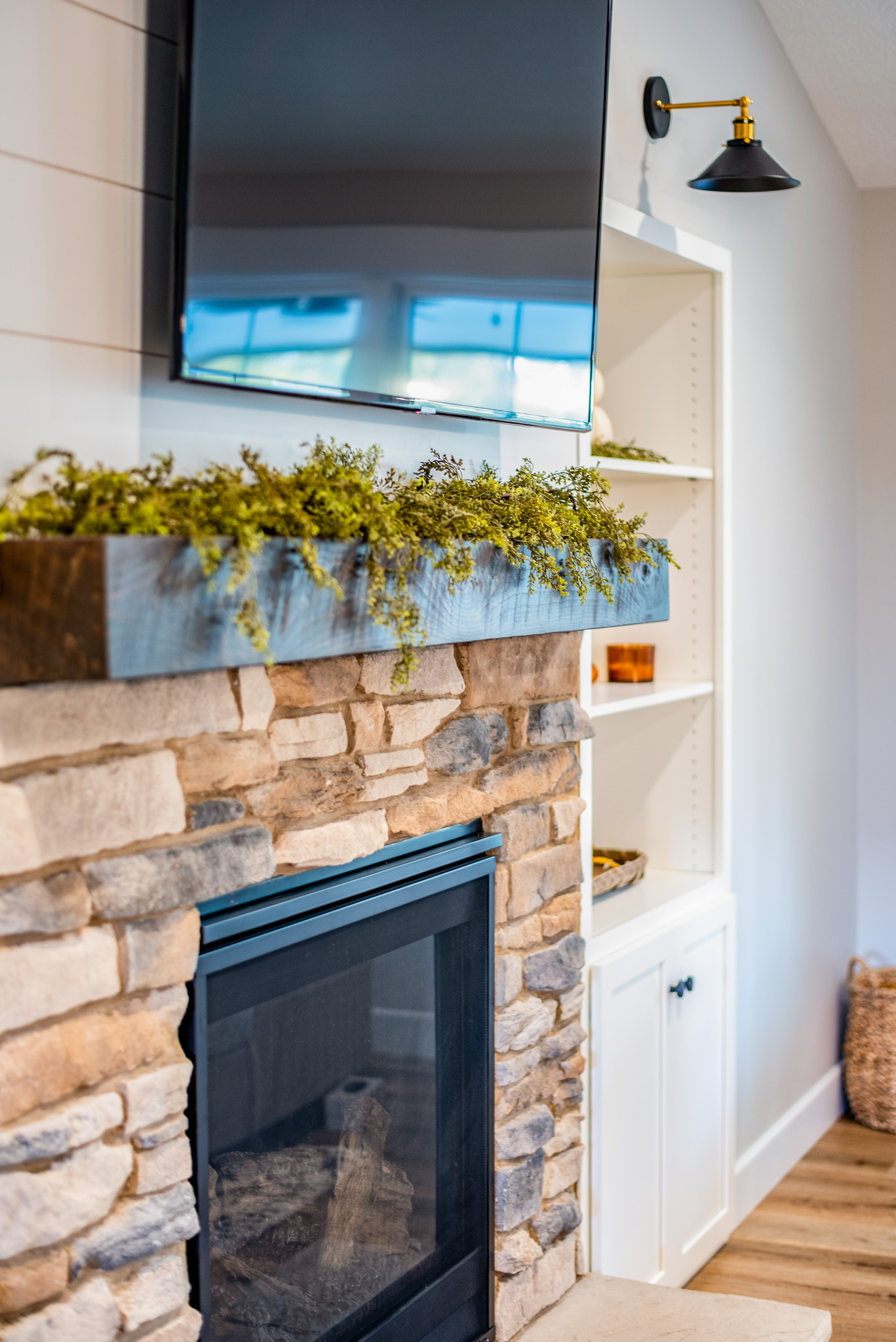 Ledgestone Brighton Manufactured Stone Fireplace
