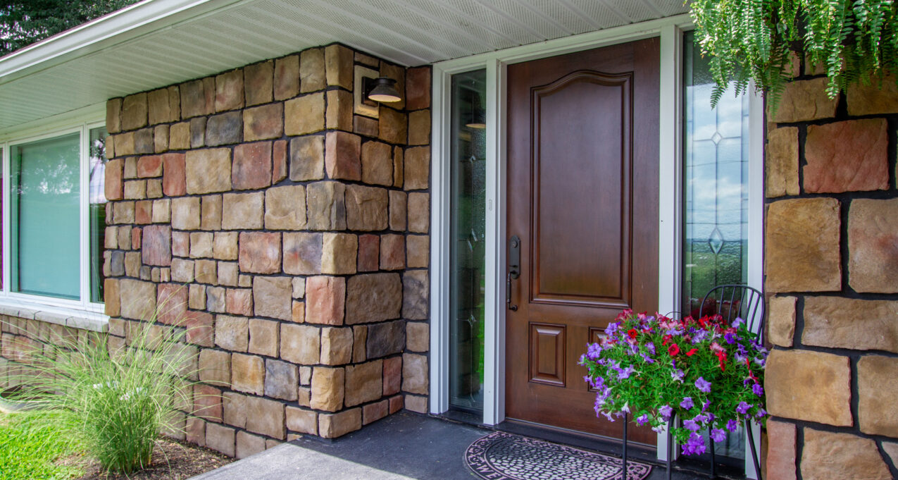 {ProVia Natural Cut™ Woodbridge Manufactured Stone home exterior}