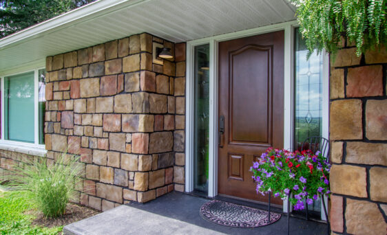 {ProVia Natural Cut™ Woodbridge Manufactured Stone home exterior}