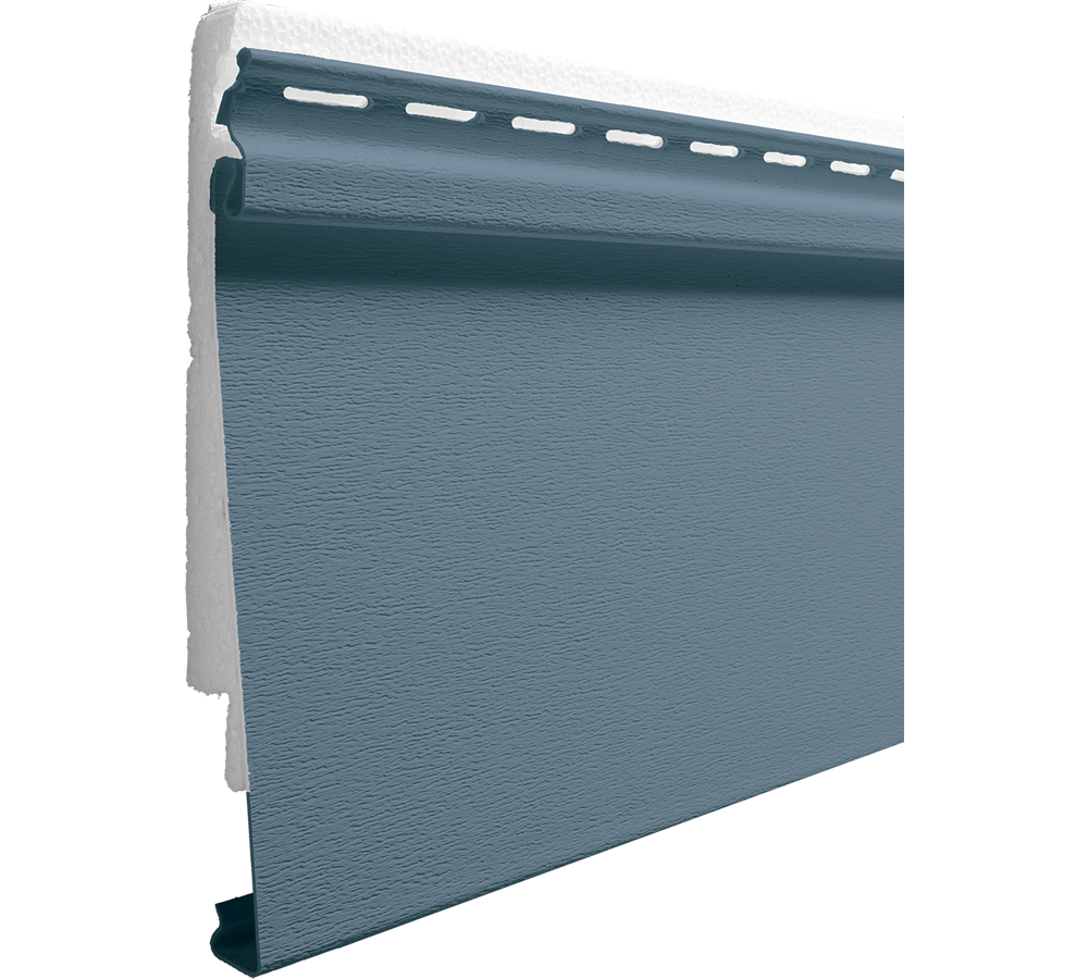 Isolated image of a piece of ProVia® CedarMAX® Single 7" Insulated Vinyl Siding in Nautica