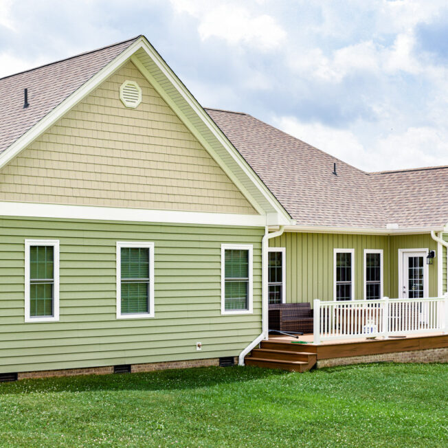 {CedarMAX insulated vinyl siding in the color Sage}
