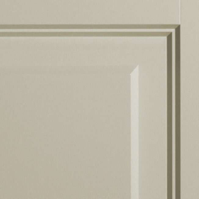 Closeup showing smooth door skin on Signet fiberglass doors