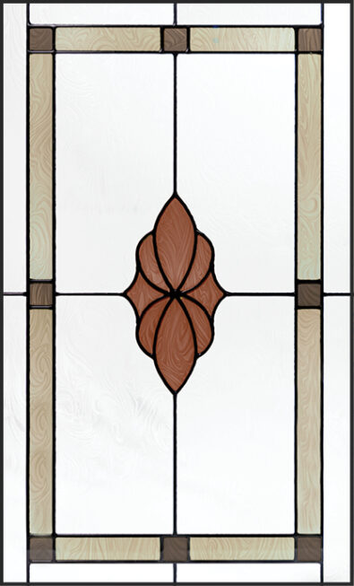 Isolated view of ProVia Somerset Art Glass doors option