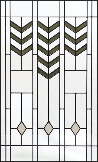 {Isolated view of ProVia Tacoma Art Glass doors option}
