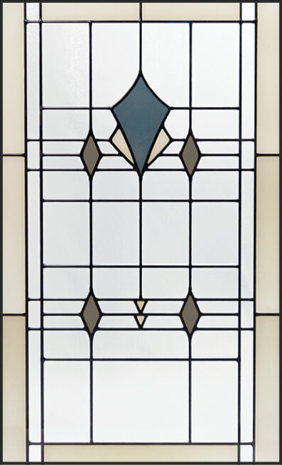 Isolated view of ProVia Tranquility Art Glass doors option